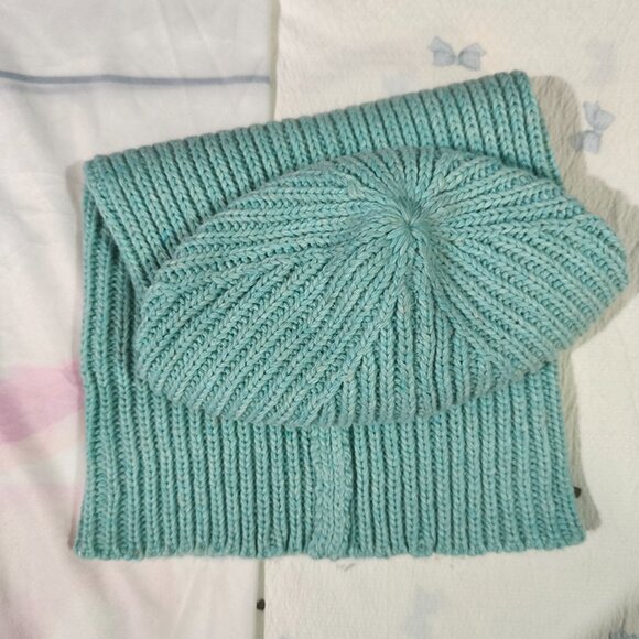 Acne Studios Large Logo Grey-Blue Beanie - Picture 4 of 4